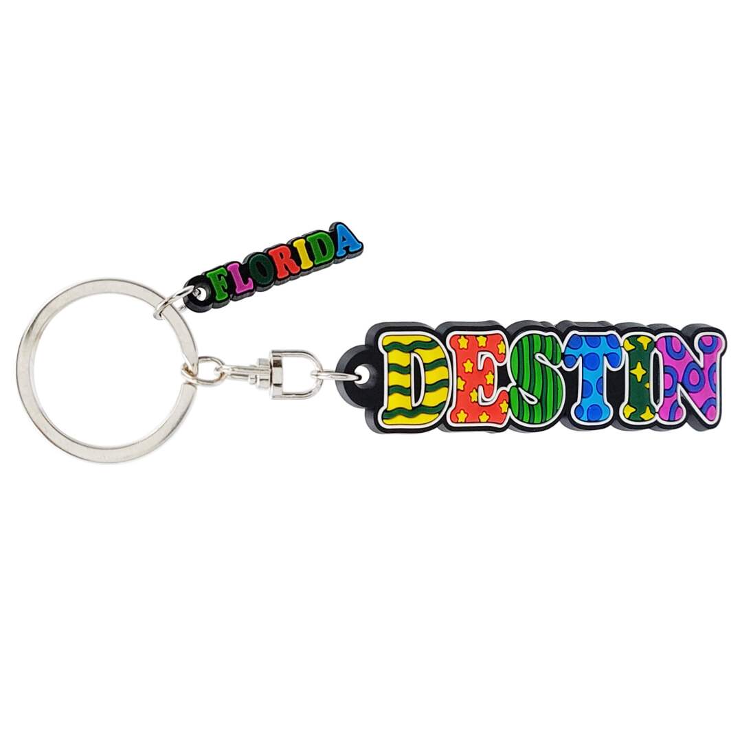 Miami Souvenirs: DESTIN, FLORIDA PVC KEYCHAIN